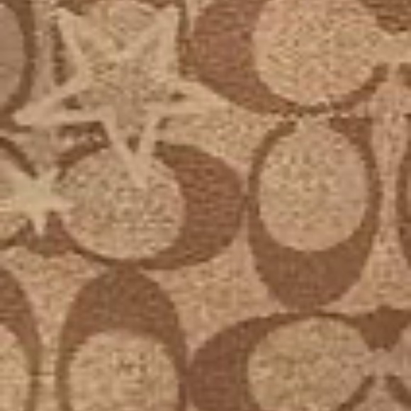 Coach Heritage Star Print Signature C Gold Brown Tote Bag MSRP $298.00 - Picture 6 of 11